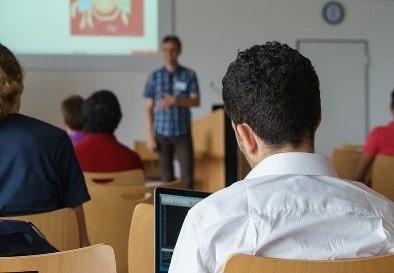 A physical linguistic learning class in progress