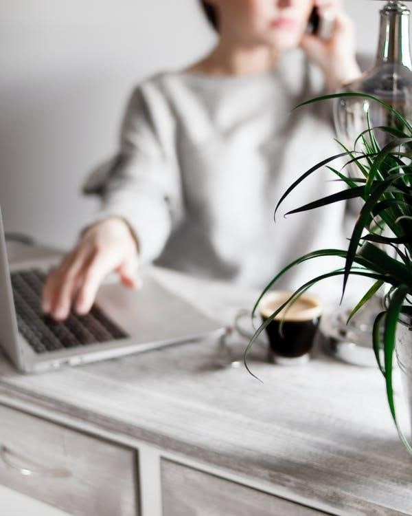 picture showing woman multi-tasking