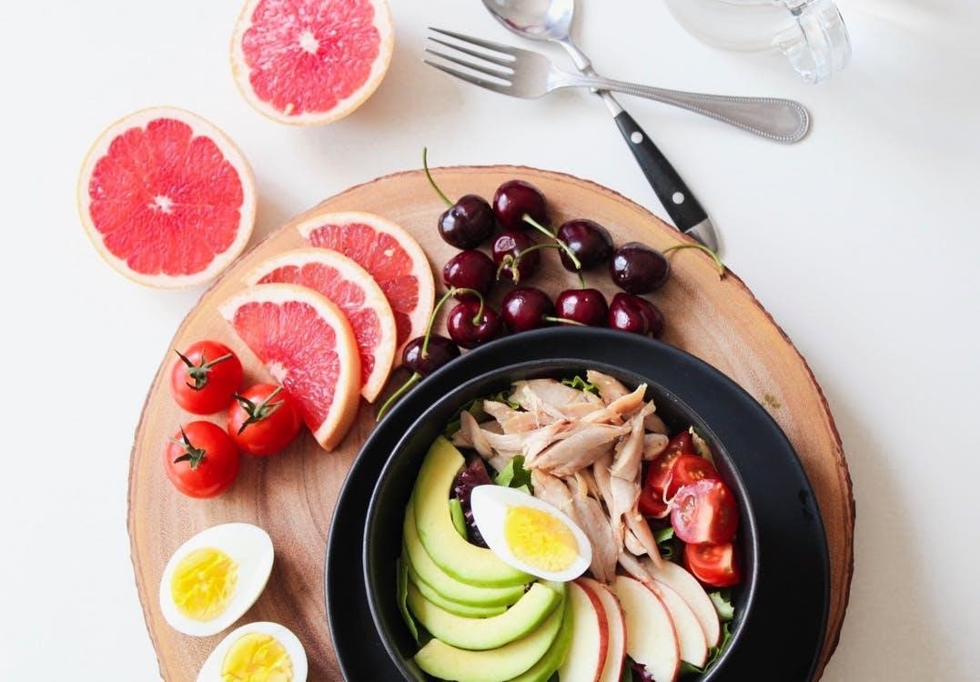 A bowl of fresh fruits and vegetables