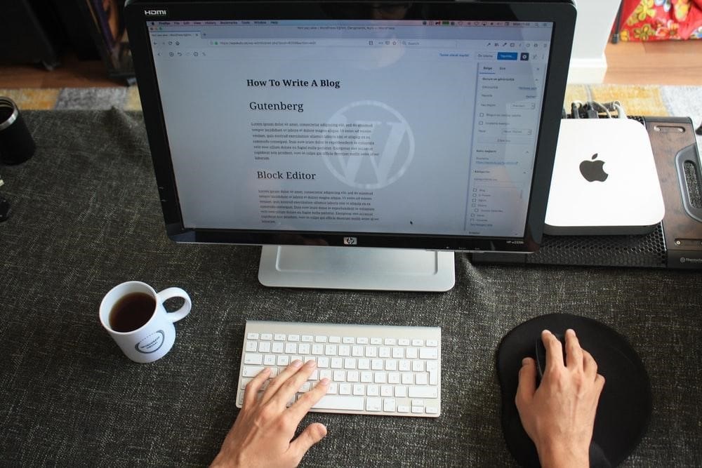 a person working on their computer