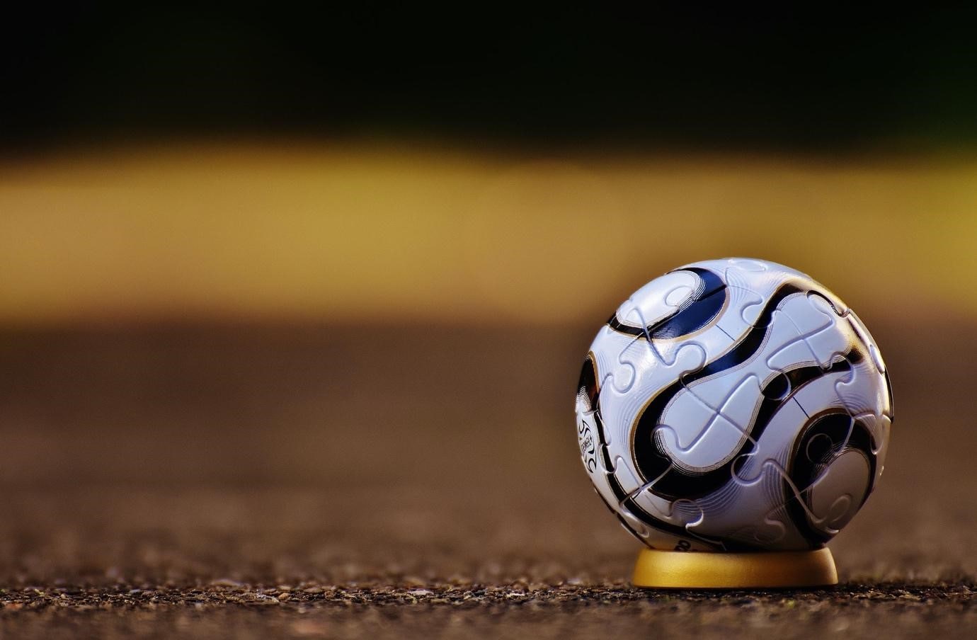 a soccer ball on the ground-min