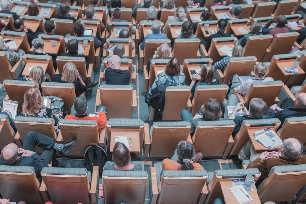 students in a lecture hall